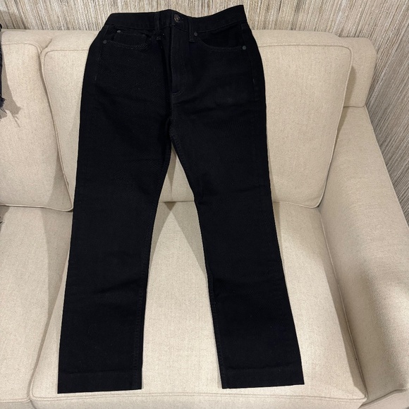rag & bone Ankle Cropped Straight Leg Black Jeans - Picture 4 of 9